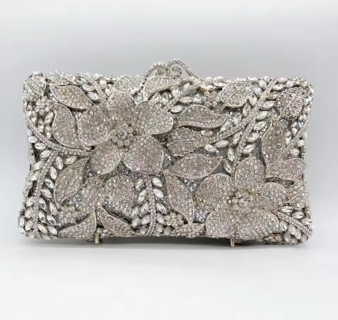 Swarovski Clutch- Silver