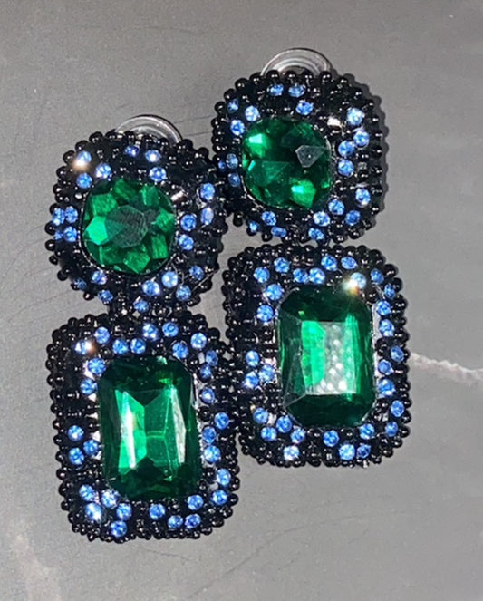 Aretes Azul y Verde