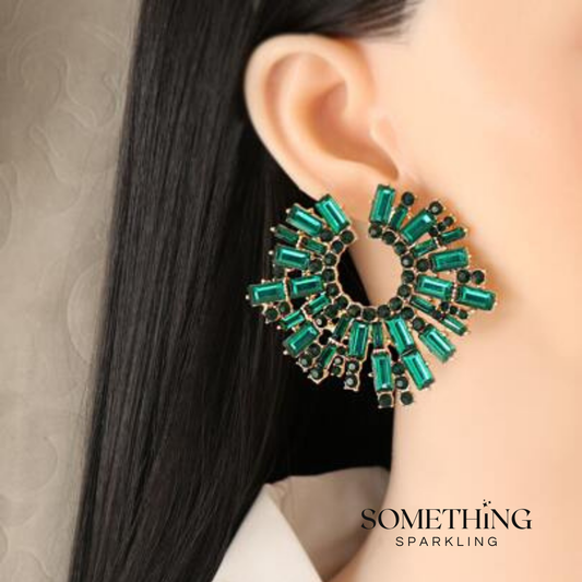 Aretes Verde Esmeralda