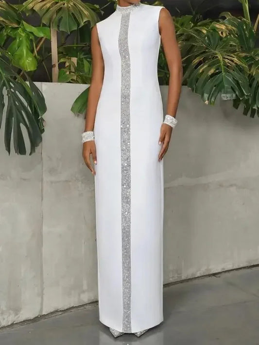 Vestido Effortless - Blanco cuello alto